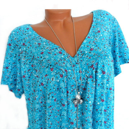 Van Elst Mode® | T-shirt Flora met V-hals