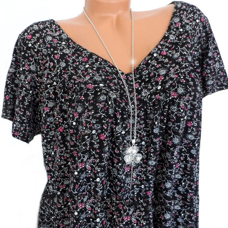 Van Elst Mode® | T-shirt Flora met V-hals