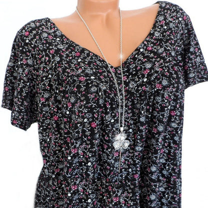 Van Elst Mode® | T-shirt Flora met V-hals