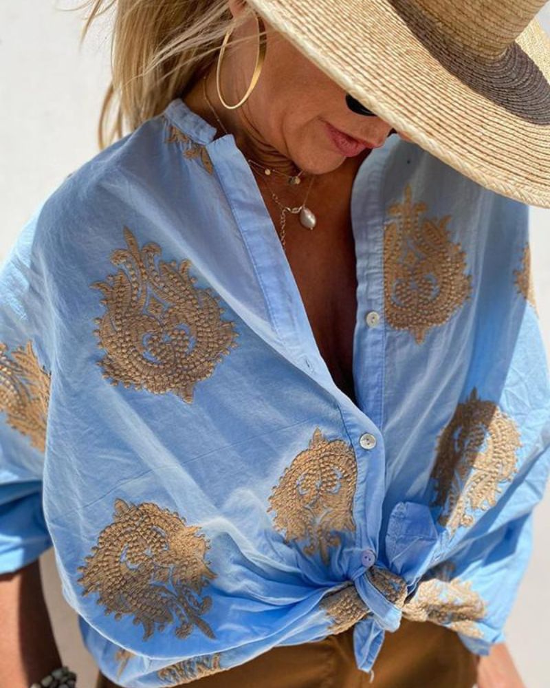 Van Elst Mode® | Blouse met sierlijke borduursels