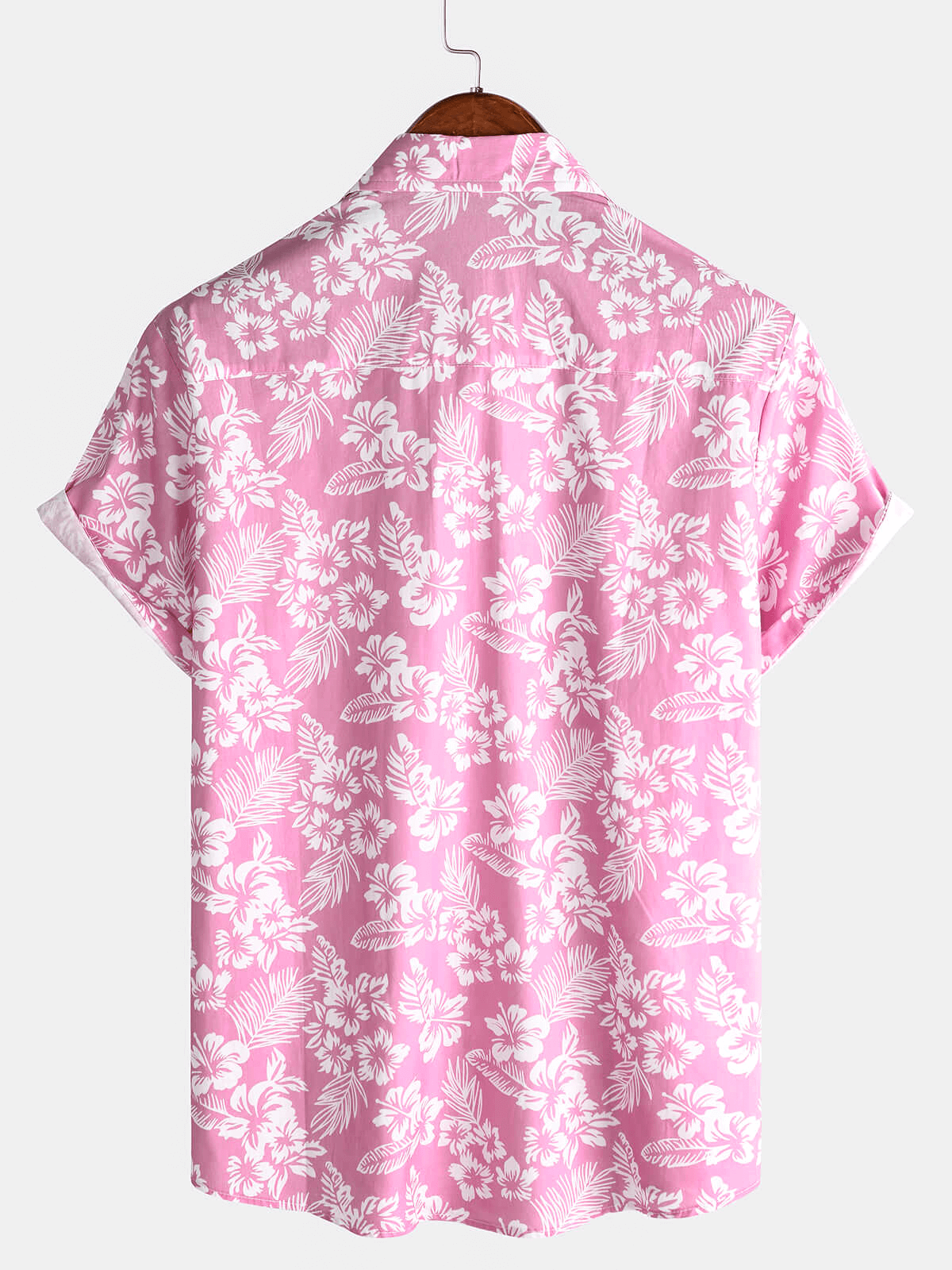 Van Elst Mode®| Hawaïblouse met korte mouwen en bloemenpatroon
