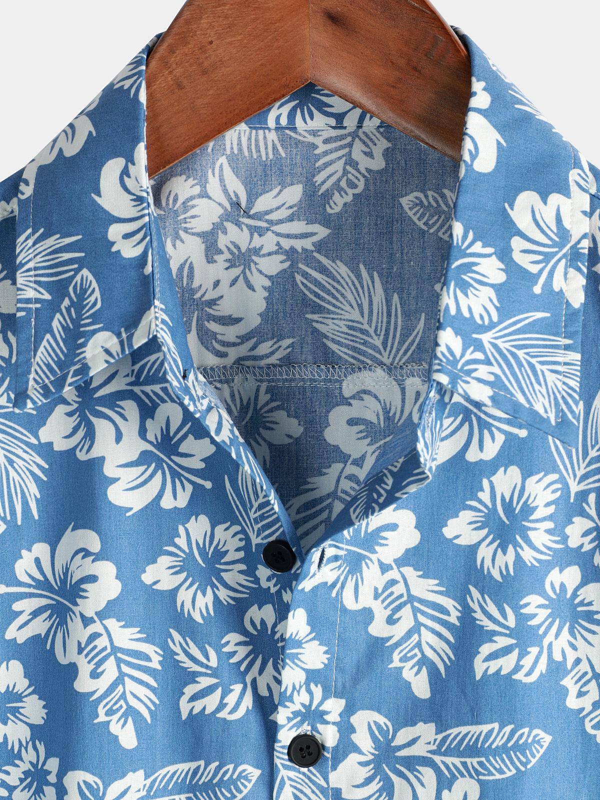 Van Elst Mode®| Hawaïblouse met korte mouwen en bloemenpatroon