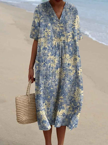 Van Elst Mode® | Zomerse bloemenprint jurk