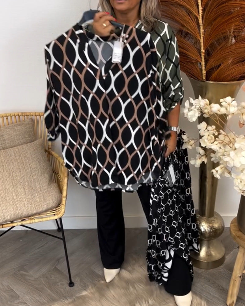 Van Elst Mode® | Blouse met Grafische Print