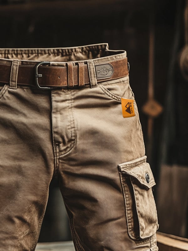 Van Elst Mode® | Korte cargo short met meerdere zakken