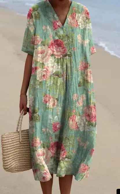 Van Elst Mode® | Zomerse bloemenprint jurk