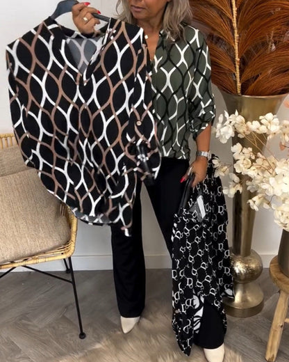 Van Elst Mode® | Blouse met Grafische Print