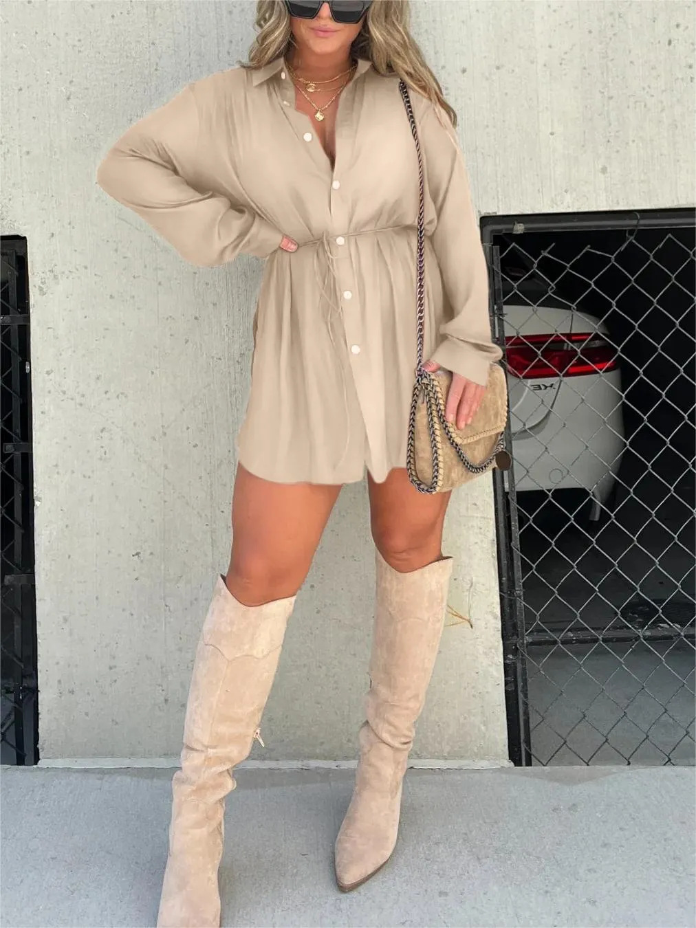 Van Elst Mode® | Trendy Satijnen Romper Jurk