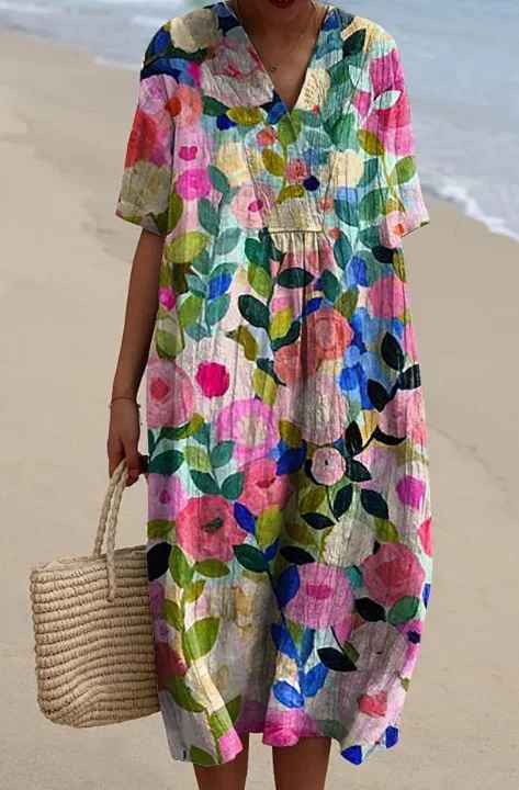 Van Elst Mode® | Zomerse bloemenprint jurk