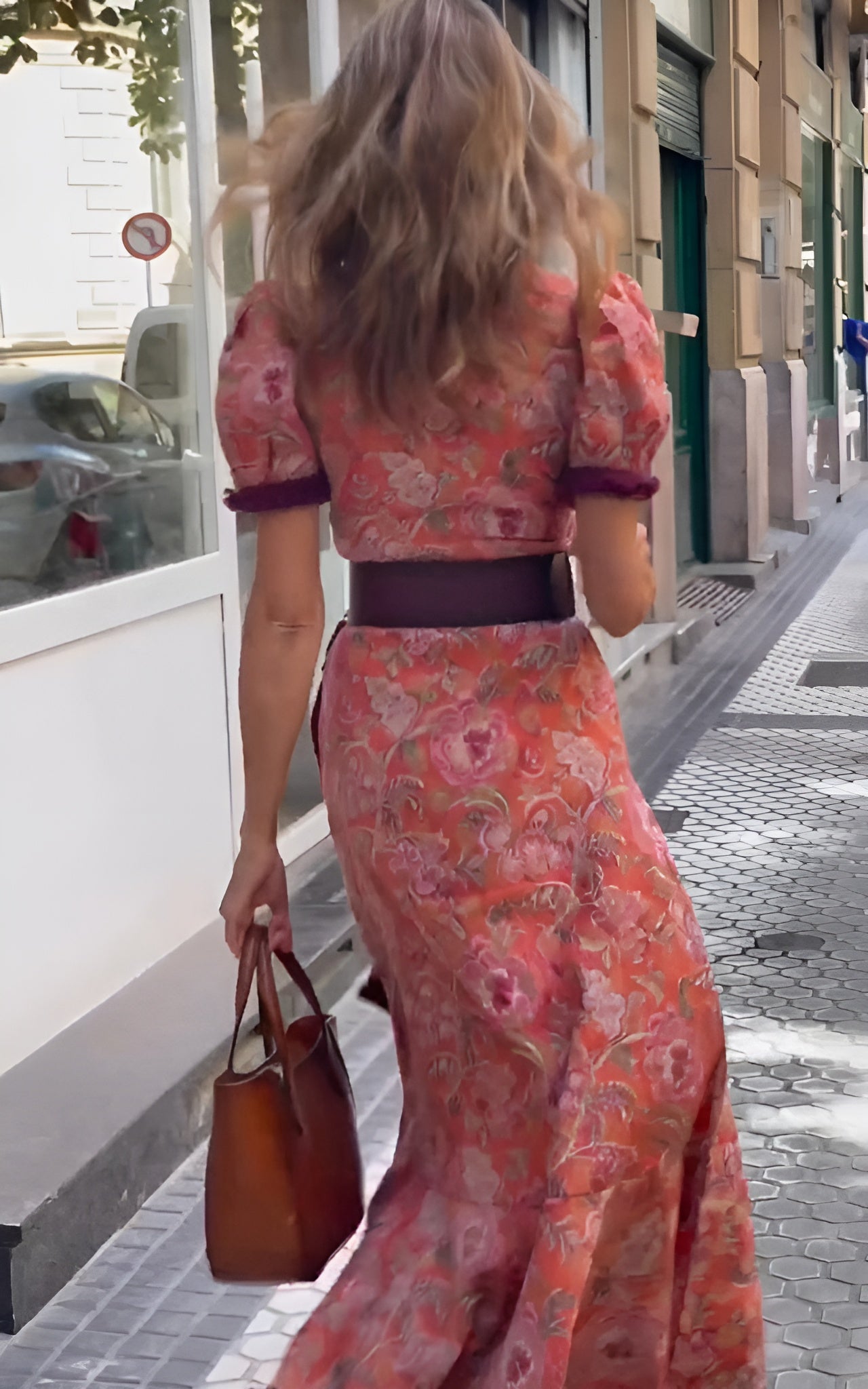 Van Elst Mode® | Elegante Roze Maxi Dress met Korte Mouwen