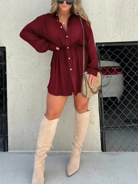 Van Elst Mode® | Trendy Satijnen Romper Jurk