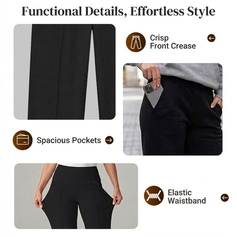 Van Elst Mode® | Casual Hoge Taille Wijde Broek