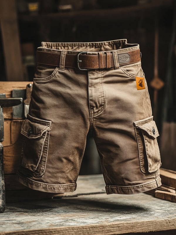 Van Elst Mode® | Korte cargo short met meerdere zakken