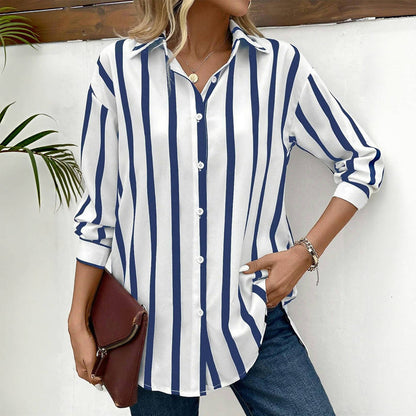 Van Elst Mode® | Blouse met klassieke strepen en moderne elegantie