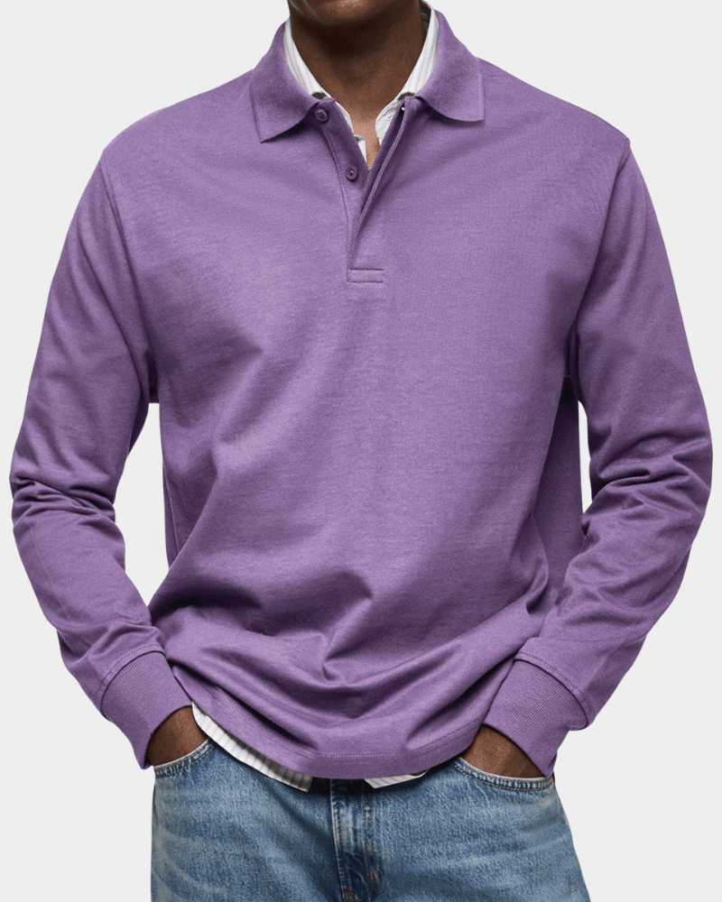 Van Elst Mode® | Comfortabele lente polo met lange mouw