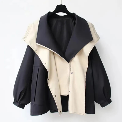 Van Elst Mode® | Moderne Tweekleurige Trenchcoat