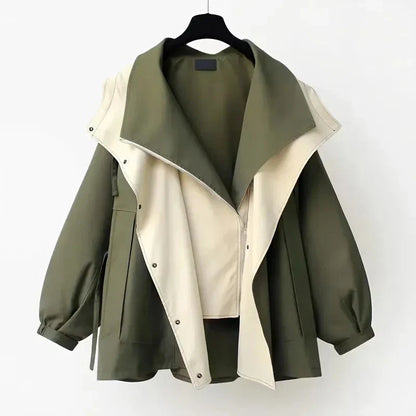 Van Elst Mode® | Moderne Tweekleurige Trenchcoat