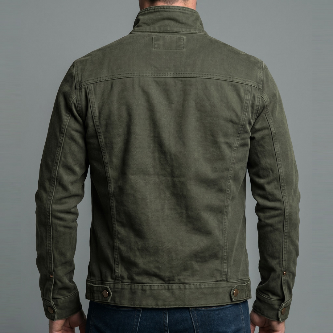Van Elst Mode® | Comfortabele katoenen jas met ritssluiting