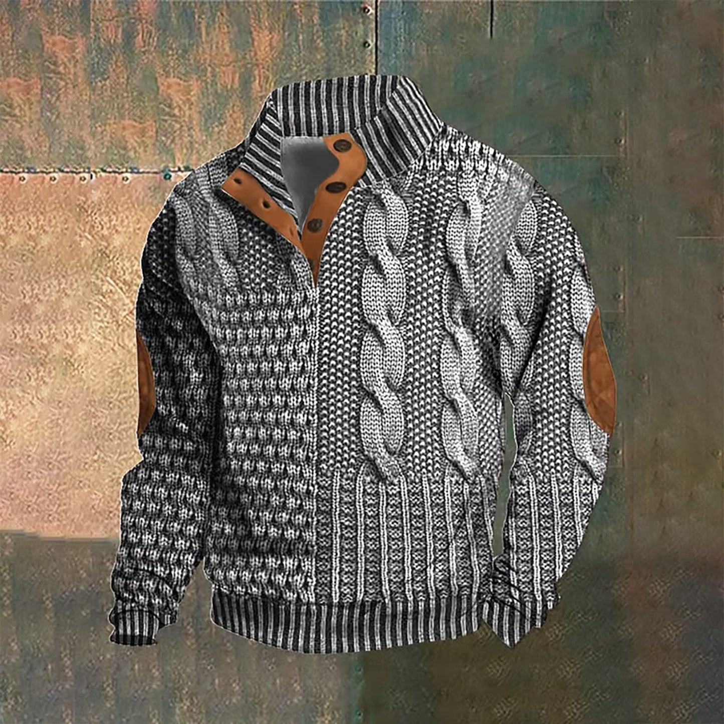 Van Elst Mode®| Wollen Trui met knoopsluiting