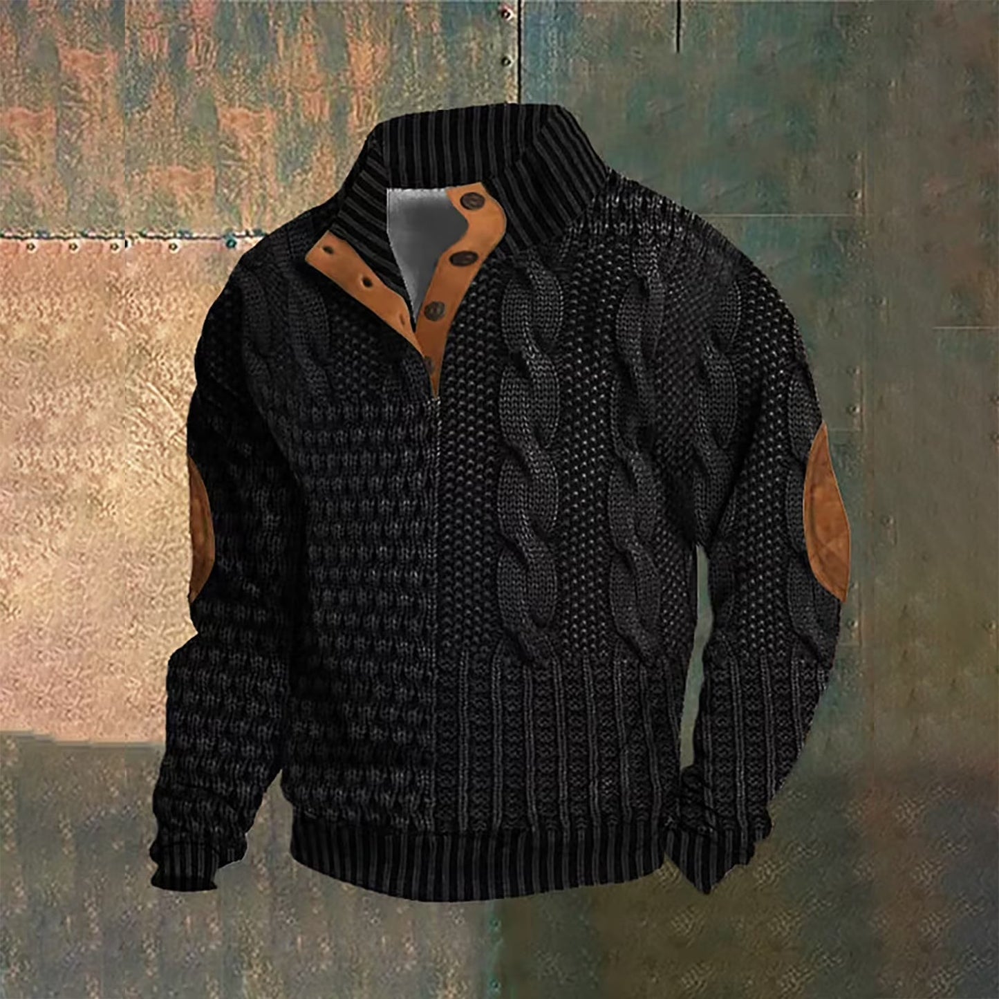Van Elst Mode®| Wollen Trui met knoopsluiting