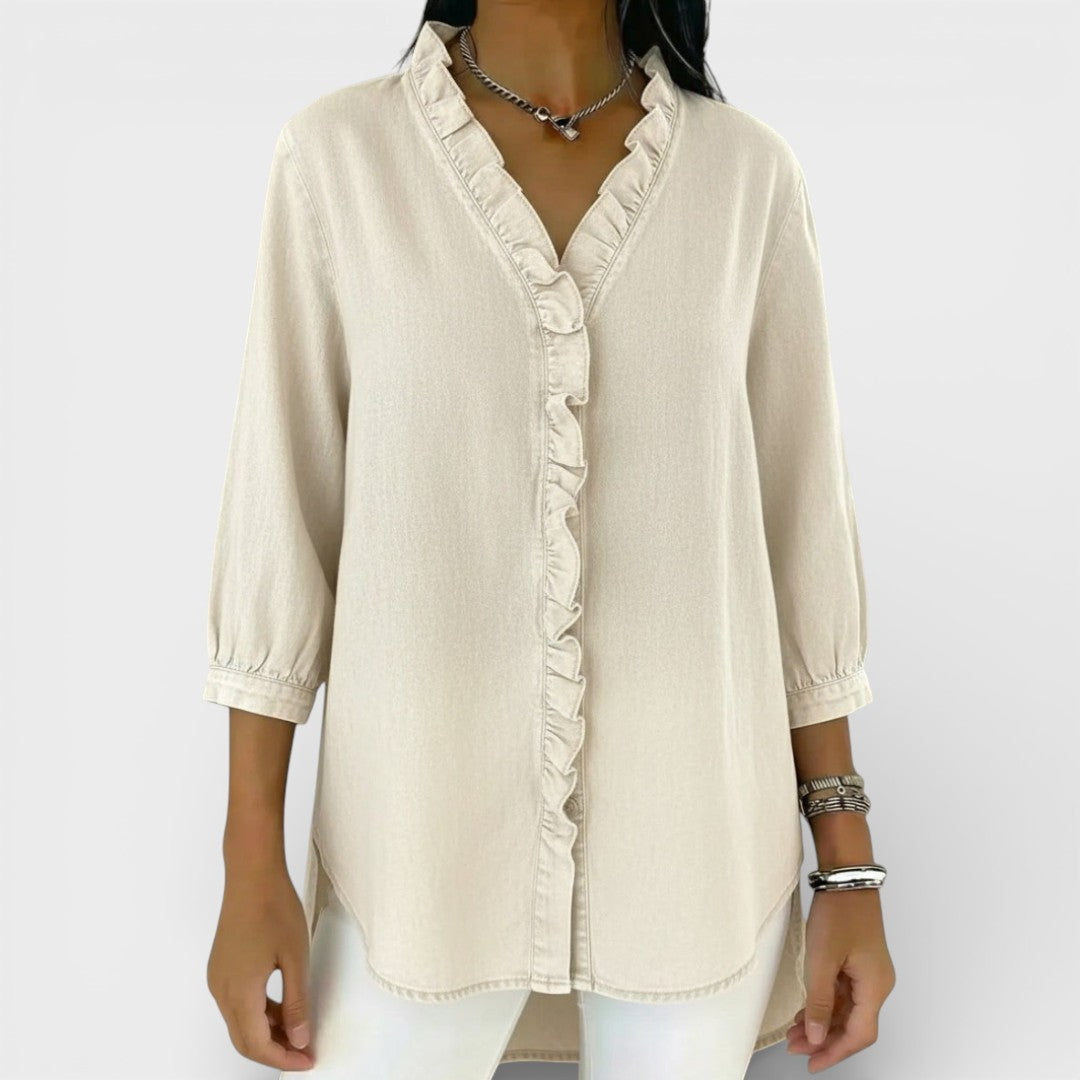 Van Elst Mode® | Elegante blouse met ruffles