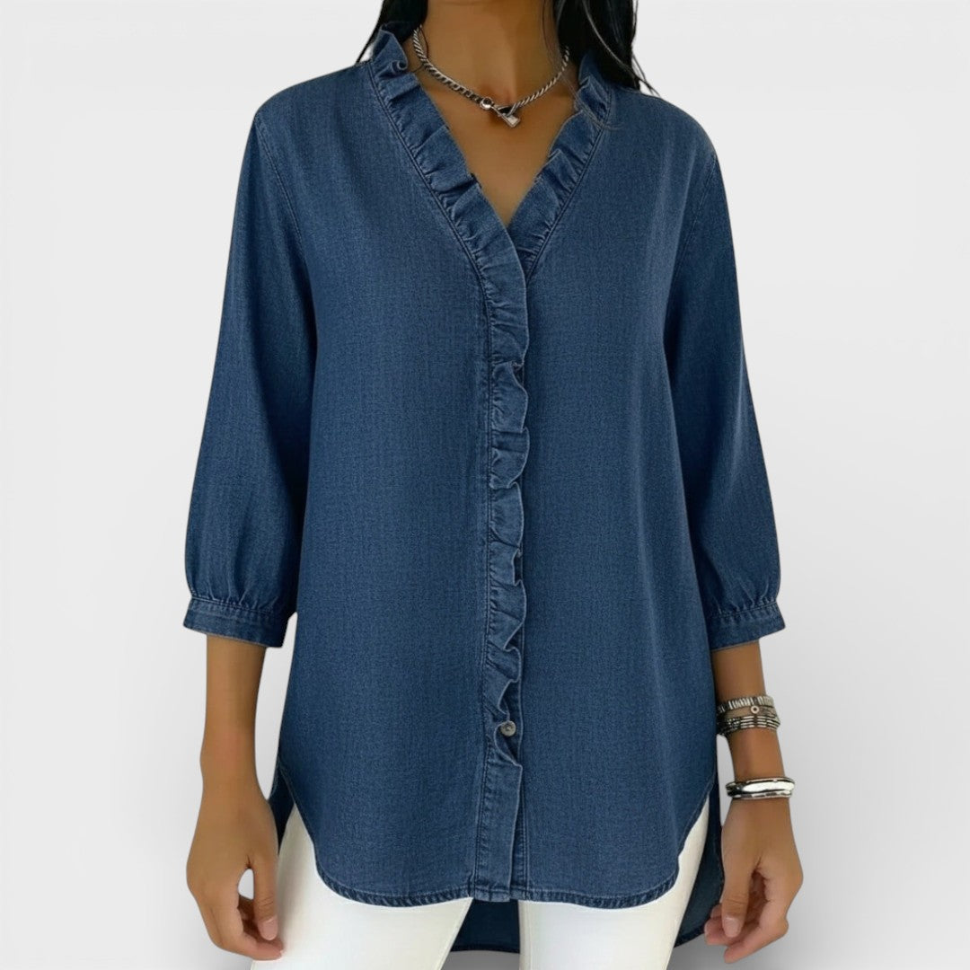 Van Elst Mode® | Elegante blouse met ruffles