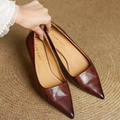 Van Elst Mode®| Verfijnde Puntige Leren Pumps
