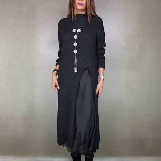 Van Elst Mode® | Complete stijlvolle outfit  (Lange trui + jurk)
