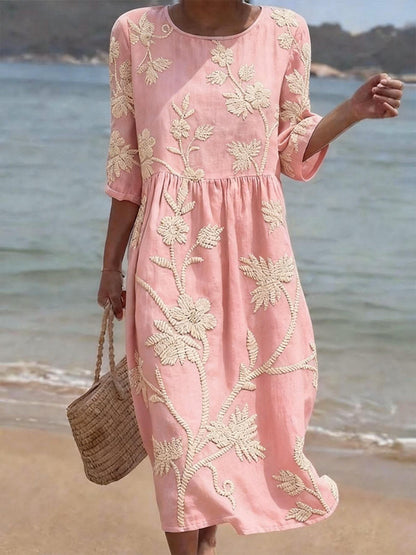 Van Elst Mode® | Comfortabele zomer jurk met bloemenprint