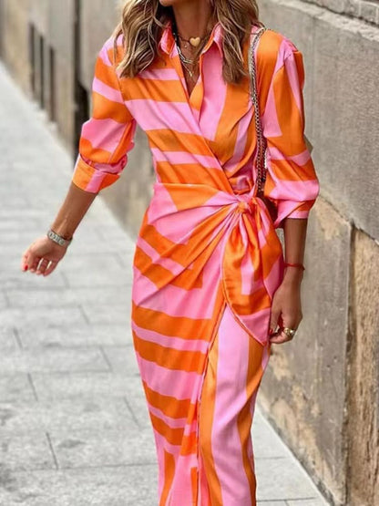 Van Elst Mode® | Jurk met Wikkelprint