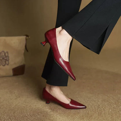 Van Elst Mode®| Verfijnde Puntige Leren Pumps