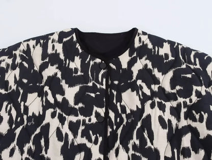 Van Elst Mode® | Modieuze Bedrukte Herfst Jas