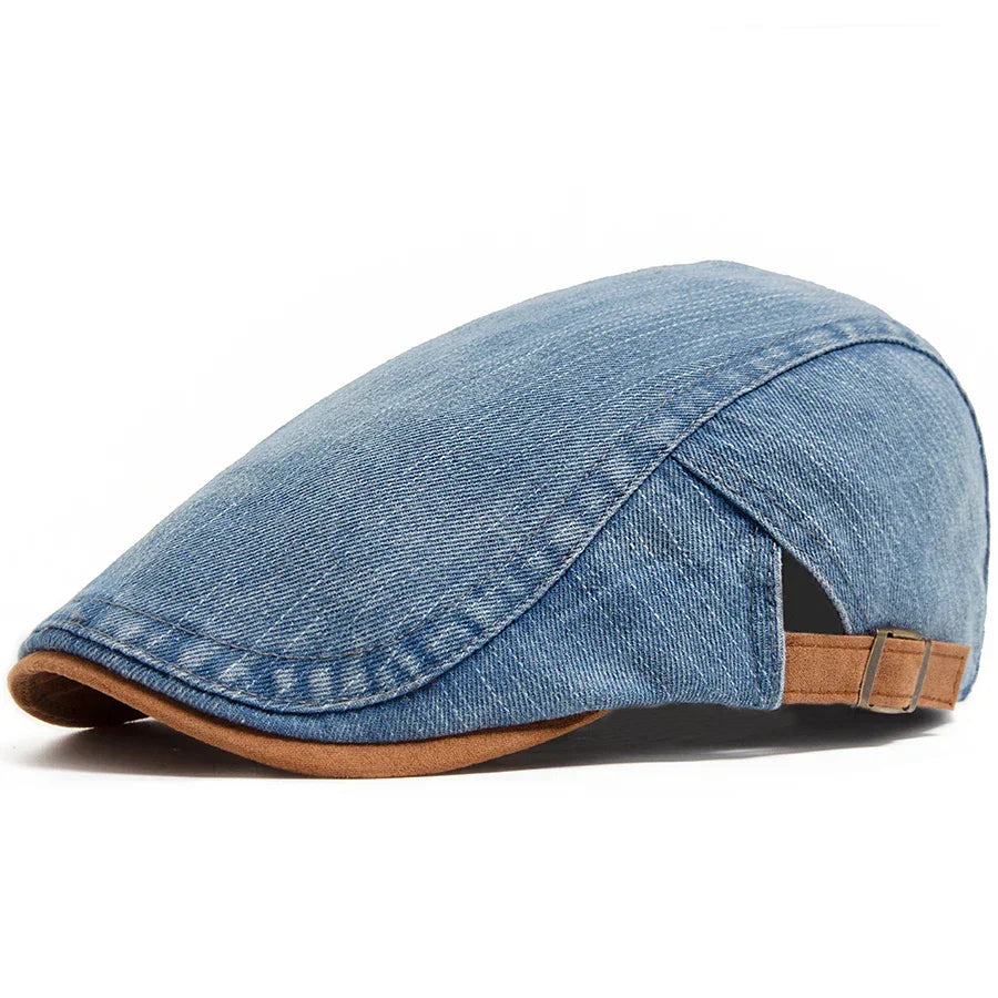 Van Elst Mode® | Premium Denim Flat Cap – Tijdloze Stijl & Dagelijks Comfort (VANDAAG TIJDELIJK 1+1 GRATIS!)