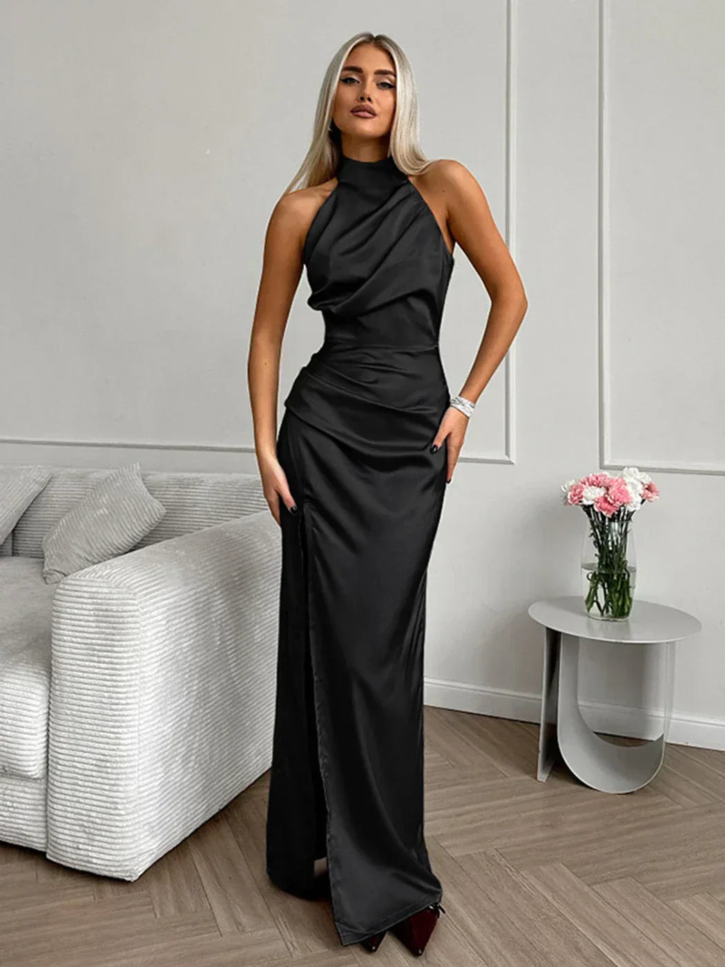Van Elst Mode®| Satijnen Dames Jurk