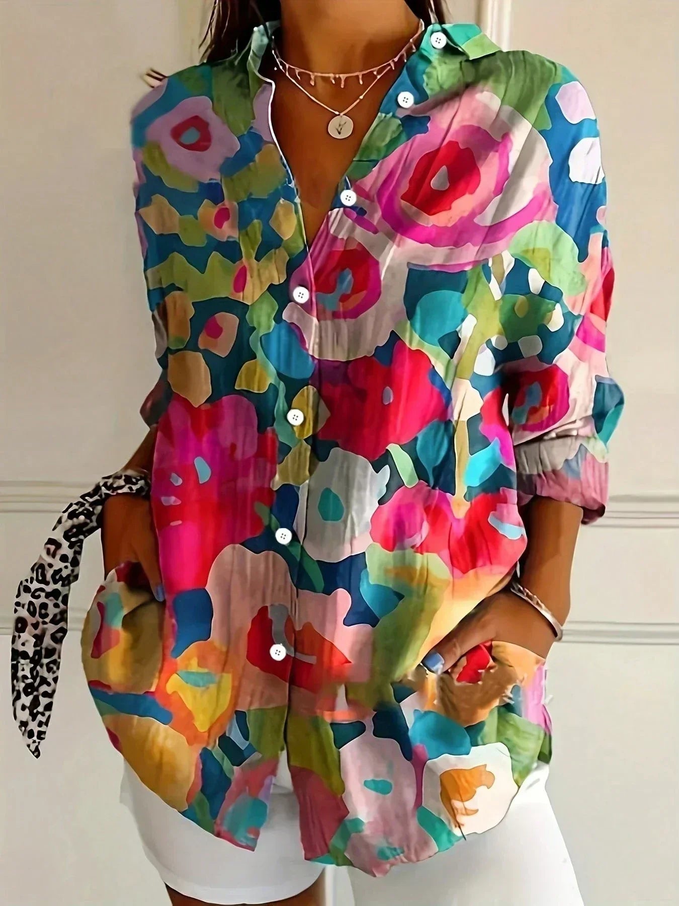 Van Elst Mode® | Kleurrijke Lente Blouse