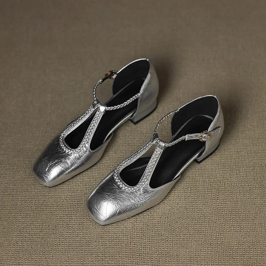 Van Elst Mode®| Retro Lederen Ballerina's