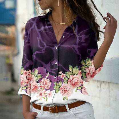 Van Elst Mode® |MODIEUS BEDRUKTE BLOUSE