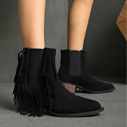 Van Elst Mode® | Luxe Franje Enkellaarzen