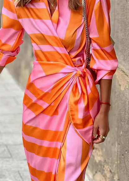 Van Elst Mode® | Jurk met Wikkelprint