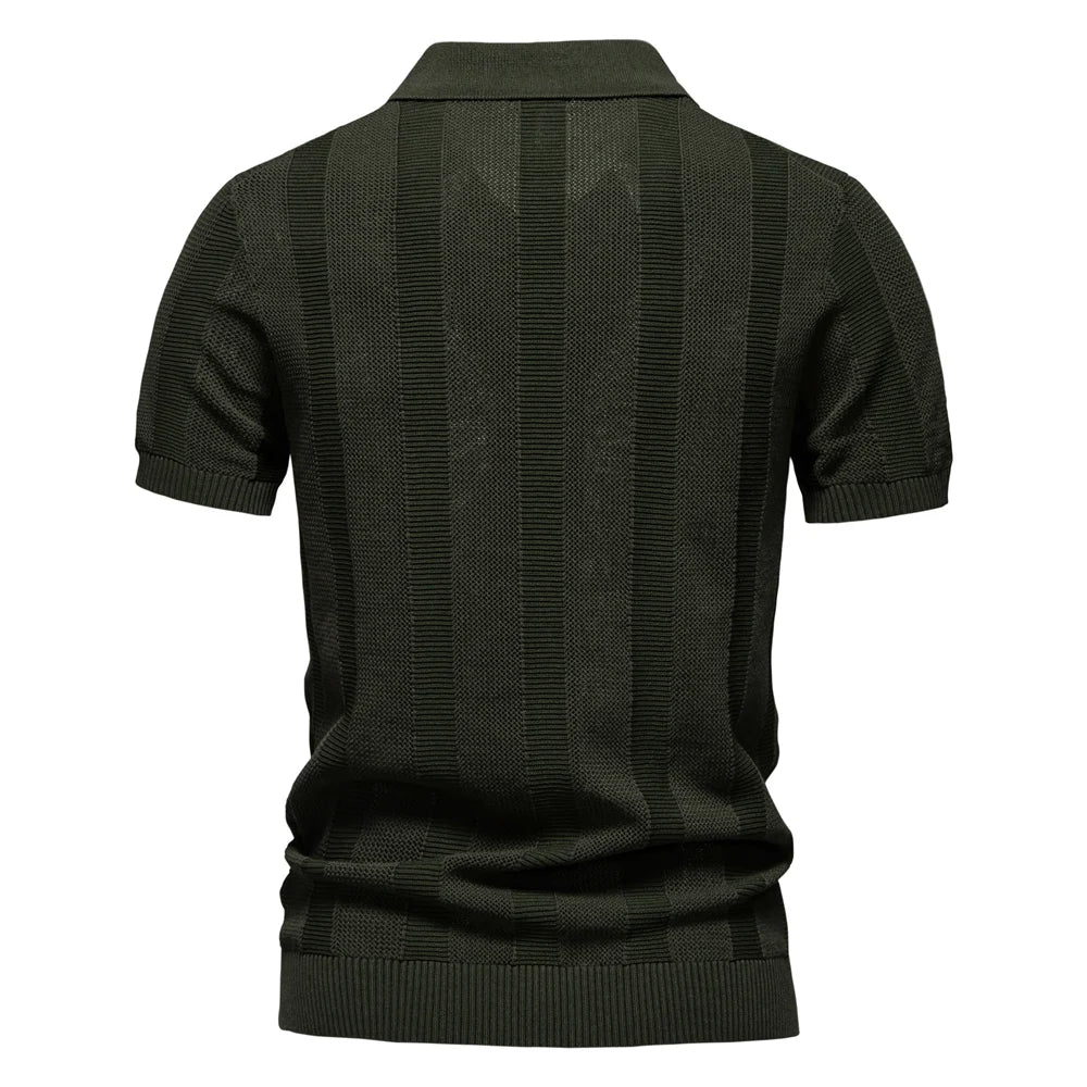 Van Elst Mode® | Katoenen Gestreepte Polo