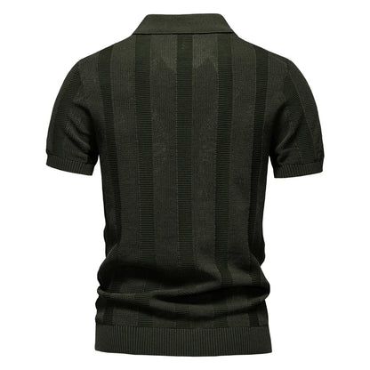 Van Elst Mode® | Katoenen Gestreepte Polo