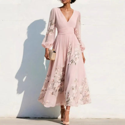 Van Elst Mode® | Elegante dames jurk met bloemen print