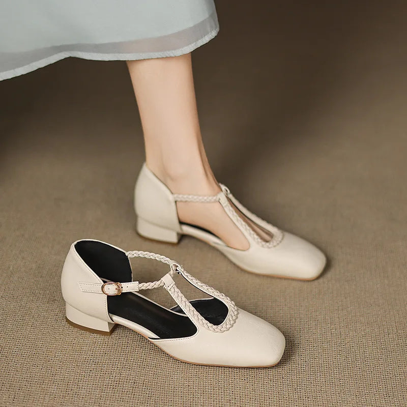 Van Elst Mode®| Retro Lederen Ballerina's