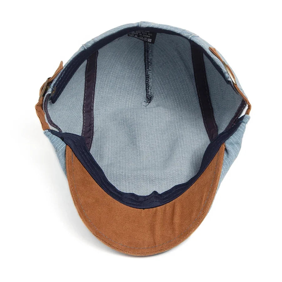 Van Elst Mode® | Premium Denim Flat Cap – Tijdloze Stijl & Dagelijks Comfort (VANDAAG TIJDELIJK 1+1 GRATIS!)