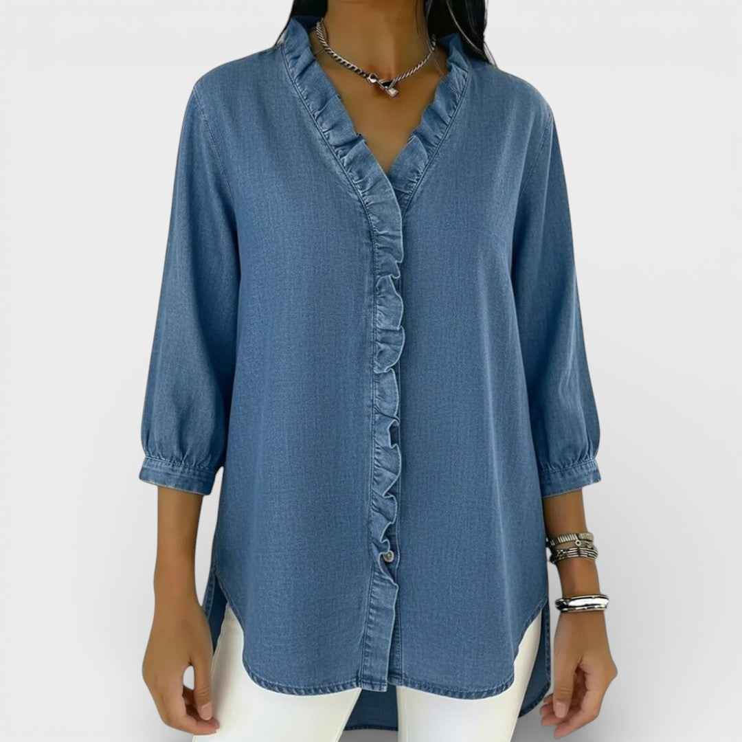 Van Elst Mode® | Elegante blouse met ruffles