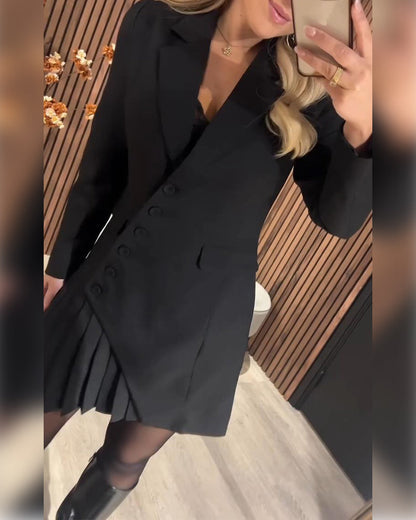 Van Elst Mode® |Jurk met revers en blazerlook