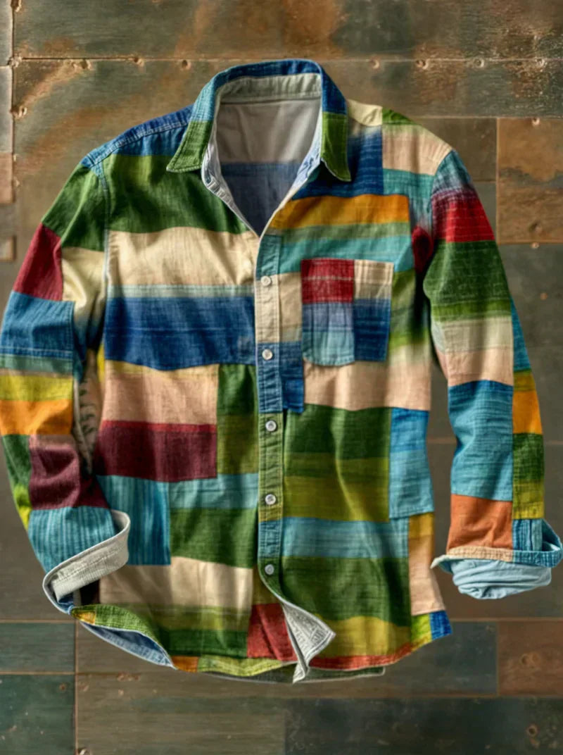 Van Elst Mode® | Comfortabel Patchwork Overhemd