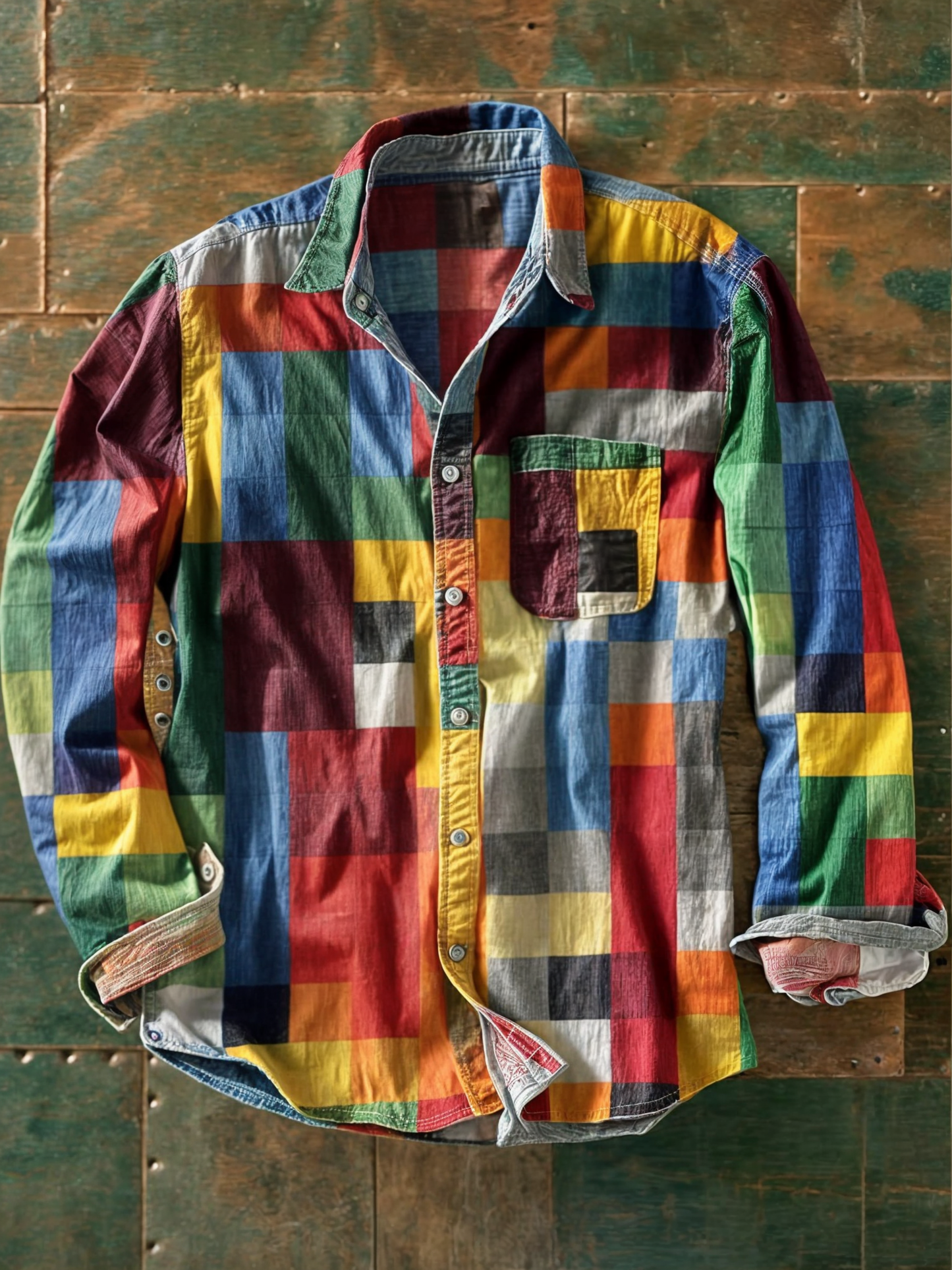 Van Elst Mode® | Comfortabel Patchwork Overhemd