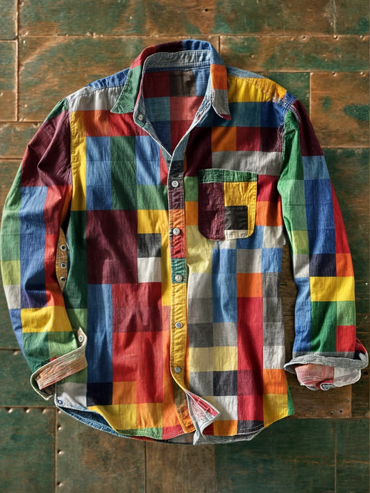 Van Elst Mode® | Comfortabel Patchwork Overhemd