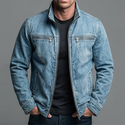 Van Elst Mode® | Comfortabele katoenen jas met ritssluiting